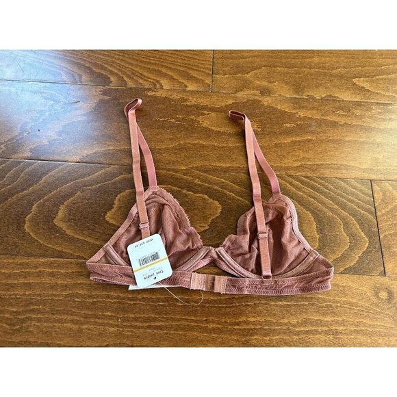 Free People Intimately Bra Copper Lace Sheer Wired NWT Size 32A - Picture 4 of 7